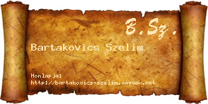 Bartakovics Szelim névjegykártya
